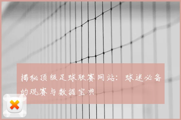 揭秘顶级足球联赛网站:球迷必备的观赛与数据宝典